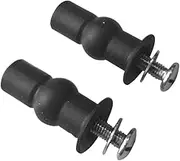 2Pcs Toilet Seat Fitting Screws, M6 Toilet Seat Expansion Screws Rubber Top Nuts Screw Fixings Fix WC Blind Hole Fittings