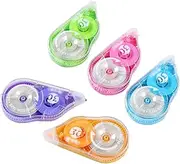 4 Pcs Correction Tape, White Color Corrective Tape Correction Tape Refillable 100 Feet Long for School, Office Administration, Crafting, Note Taking, Bullet Journal(Random Color)