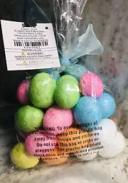 Easter Glittered Mini Eggs For Filing Easter Baskets/Decor 30 Pc-NEW-SHIP N 24HR