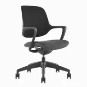 Desky Evoque Low Back Office Chair - Black / No