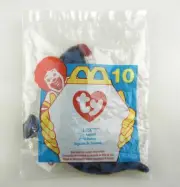 McDonald's Ty 1996 Teenie Beanie Baby LIZZ Plush Toy Blue ~Sealed~ S03