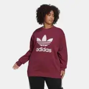 adidas L101219 Womens Burgundy Originals Plus Size Cotton Sweatshirt Size 2X