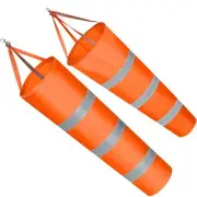 2 Pack Airport Windsocks Wind Measurement Sock Bag w/ Reflective Belt for Farm