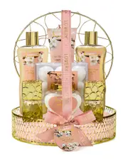 Lovery Bath And Body Gift Basket - White Rose & Jasmine Perfume 13Pc Set
