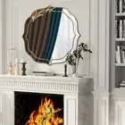 Large Gold Mirror Modern Decorative Wall Mirror w/ Glass Beveled Frame Entryway