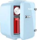Mini Fridge, 4 Liter/ 6 Cans Small Refrigerator for Bedroom, 110V AC/ 12V DC,