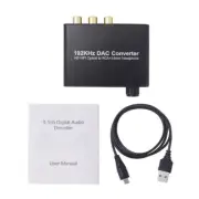 192Khz HIFI Optical to RCA R/L + 3.5mm Jack Digital to Analog Converter