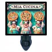 Kitchen Decorative Photo Night Light, Mia Cucina 1, Italian, Pizza