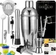 Cocktail Shaker Set,12Pcs Mixology Bartender Kit with 750ml Stainless Steel