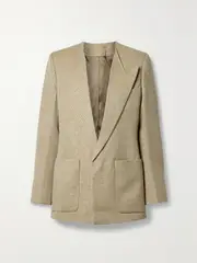 [Victoria Beckham] Victoria Beckham - Wool-blend Twill Blazer - Light green - UK 12 UK 12 Green
