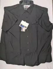 Blauer 8910 Short Sleeve Shirt 3XL 19.5 REG Black ClassicAct New NWT