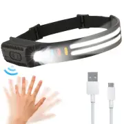 New LED Sensor Headlamp Headlamp USB Rechargeable Waterproof