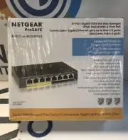 NETGEAR 8-port Gigabit Ethernet Plus Switch with 4-port PoE - GS108PE-300NAS