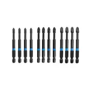 High Precision 12pcs Screwdriver Bits Set for PZ1 For PZ2 PZ3 75mm Length