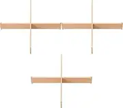 Set of 3 [A] 8.5 inch Shokado Cross Partition Rubber Wood [23.4 x 23.4 x 4, Inner Dimensions: 4.5 x 4.5 x 4.5 inches (11.4 x 11.4 cm) | Shokado Bento
