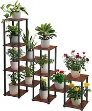 AUSWAY Plant Flower Pots Stand 12 Shelves Corner Shelf Potted Holder Bookshelf Indoor Outdoor Garden Tiered Display Unit Storage Rack