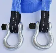 3" 26,000lbs Tow Strap 20 ft off-road snatch recovery w D-Ring Bow Shackle