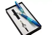 Click Yen Sky Blue Acrylic Fountain Pen With Jowo Nib & Chrome Trims New In Box