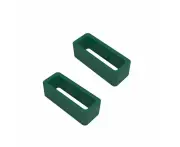 Pair of Watch Strap Band Keepers Loops Compatible with the Vaer Range - Green