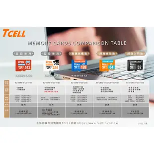 TCELL冠元 MASSTIGE A1 microSDXC (A1) U3 V30 32-256GB 記憶卡【官方出貨】
