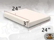 3" x 24" x 24" Square Foam Sheet