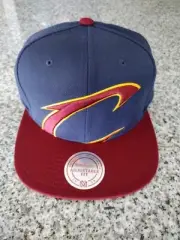 Mitchell & Ness NBA Cleveland Cavaliers Cap Hat Logo Blue Snapback Basketball