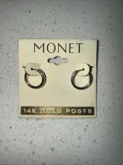 monet silver Small hoop earrings