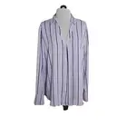 Worthington Womens XL Longsleeve ButtonUp Striped Lavender Top - Business Career