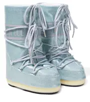 [Moon Boot Kids] Moon Boot Kids Icon glitter snow boots UK 6 blue