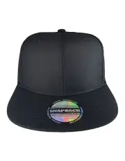 [Tolu] Black Snapback Cap in Black