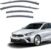 4Pcs Car Wind Deflectors for Kia for Forte Sedan Mk3-Bd 2019 2020 2021 2022 2023, Side Window Ventilated Visors Rain Deflector