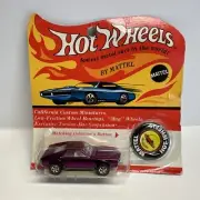 VTG 1968 Mattel Hot Wheels Redline Magenta /white Custom AMX Blister BOC NOC