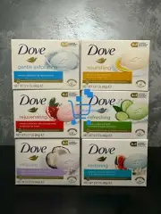 1 Of Each Dove Soap Bar Argan Exfoliating Cucumber Blue Fig Coconut Pomegranate