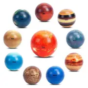 Mini Solar System Stress Balls,10PCS Planets Squeeze Balls Space Early Learning Stress Relief Fidget Toy As shown