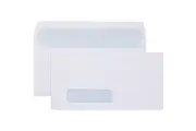 Cumberland DLX Envelopes Windowface Secretive Strip Seal 80GSM 120x235mm White Box 500