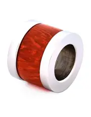 [Cudworth] Steel Ebony Bead in Red