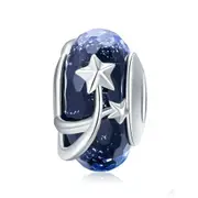 Silver plating Star Flower Beads Fit Bracelets Bangles DIY Jewelry