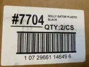 (2 PACK) Black Plastic Trash Can Gator Dolly 7704 18"