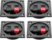 domoi 4PCS Speaker Box Terminal Cup, Spring Square Subwoofer Box Terminal Binding Post Connector for DIY Home Car Speaker Easy Install