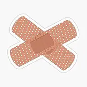 STICKY DUDE - Band Aid Cool Funny Car Dent Stickers, 5 inches - Car Bumper Truck Sticker Laptop Helmet Wall Window Sticker Decal