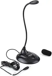 SM-008 3.5mm Desktop Microphone Multifunctional Noise Reduction Computer Microphone for Conference Lecture Voice Chat Black One Size