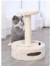 Cat Scratching Climbing Toy Fluffy Sisal Furniture Interactive Exercise Frame