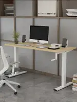 【爆款-免運】 手搖升降桌手動桌架可辦公工作台支架式電腦桌上型桌子宜學習家書桌