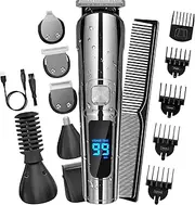 [LOVELEDI] Beard Trimmer - 11in1 Nose Hair Trimmer for Men, Electric Shaver Razor Grooming Kit for Body, Face & Manscape, Waterproof Cordless Mens Rechargeable Clippers, for Dad Him Husband Father