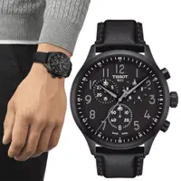 在飛比找PChome24h購物優惠-TISSOT 天梭 Chrono XL 三眼計時運動錶/全黑