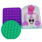 2 Piece Round and Square Push Pop Bubble Fidget