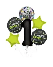 Next Level Happy Birthday Balloon Bouquet (6 Balloons), - Viva Party