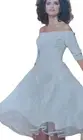 1980s Off Shoulder Full Skirt Cocktail Dress Gown Butterick 5944 Sewing Pattern