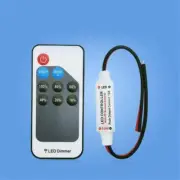 Mini LED Lighting Controller Monochrome Dimmer 12A with 11 Button RF Wireless