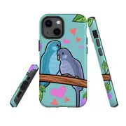 For Apple iPhone 13 mini Case, Armour Back Cover, Birds In Love